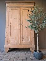 Geloogde grenen biedermeier meidenkast bezorgen mogelijk, Ophalen of Verzenden