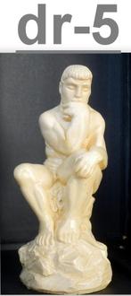 beeldenDR-5 Beeldje van Gips: De Denker van Rodin -, Verzamelen, Ophalen of Verzenden, Zo goed als nieuw, Overige typen