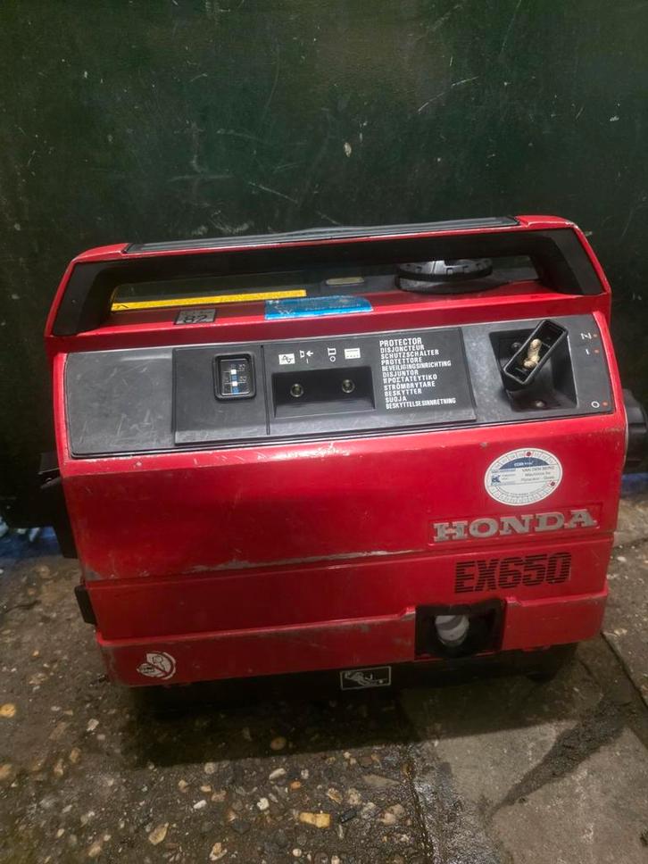 Honda EX650 Aggregaat - Opknapper, Doe-het-zelf en Verbouw, Aggregaten, Gebruikt, Benzine, Minder dan 5 kVA, Ophalen of Verzenden