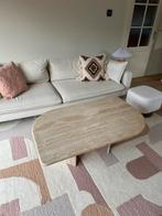 Prachtige vintage travertin teardrop salontafel, Huis en Inrichting, Tafels | Salontafels, Ophalen, 100 tot 150 cm, 50 tot 100 cm