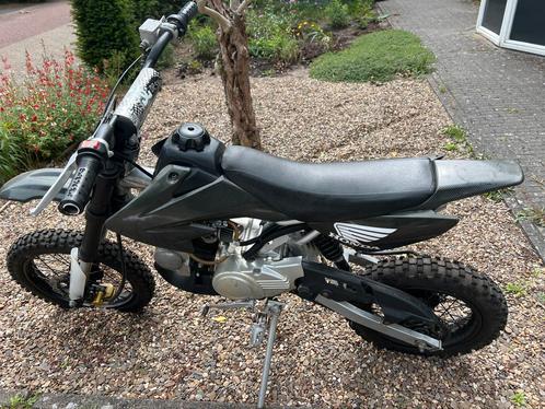 Pitbike 110cc 4 versnellingen zwart/grijs, Fietsen en Brommers, Minibikes, Midibikes en Pitbikes, Gebruikt, Pitbike, Ophalen