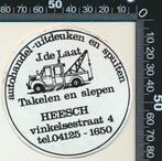 Sticker: De Laat Autohandel Uitdeuken en Spuiten - Heesch, Verzamelen, Stickers, Ophalen of Verzenden, Zo goed als nieuw, Bedrijf of Vereniging