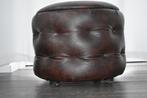 poef naaipoef op pootjes bruin retro vintage, Minder dan 50 cm, Gebruikt, Rond, Minder dan 50 cm