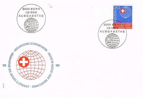 Zwitserland 1966 Buitenland organisatie, Postzegels en Munten, Postzegels | Eerstedagenveloppen, Onbeschreven, Europa, Ophalen of Verzenden