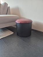 Vintage, Retro (opberg) poef, Minder dan 50 cm, Rond, Ophalen of Verzenden, Zo goed als nieuw