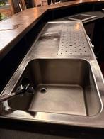 RVS barblad met spoelbak & kraan – 15050 cm, Ophalen, Gebruikt