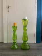 Grote glazen kandelaars, Huis en Inrichting, Woonaccessoires | Kandelaars en Kaarsen, Ophalen, Overige materialen, 50 tot 75 cm