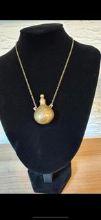 Vintage Ketting met Flesje Hanger, Gebruikt, Ophalen of Verzenden, Goud, Overige materialen