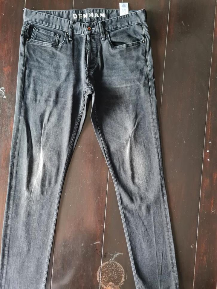 ZGAN DONKERGRIJZE DENHAM RAZOR SLIM FIT STRETCH JEANS 32/34, Kleding | Heren, Spijkerbroeken en Jeans, Zo goed als nieuw, W32 (confectie 46) of kleiner
