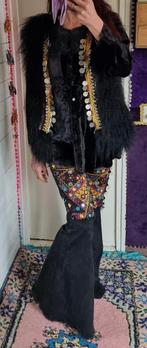 Gypsetters bohemian gypsie mongolian fur schapenvacht gilet, Maat 38/40 (M), Ophalen of Verzenden, Zo goed als nieuw, Gypsetters