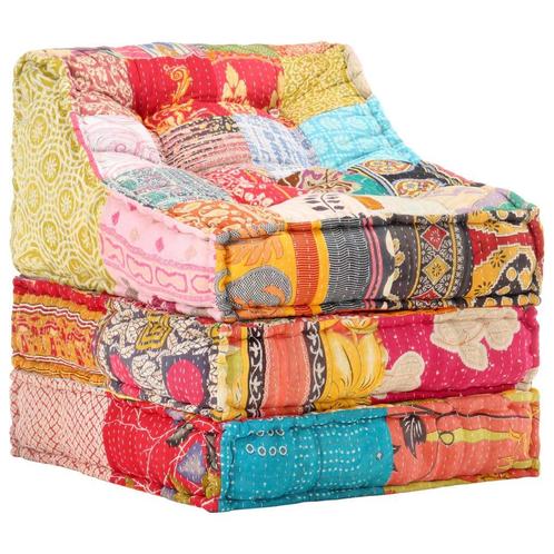 Poef / Lounche-bank Patchwork., Huis en Inrichting, Banken | Voetenbanken en Poefen, Nieuw, 50 tot 75 cm, 50 tot 75 cm, Overige vormen