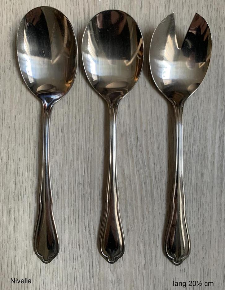 Nivella lepels, opscheplepels groentelepel slabestek, 20½ cm, Huis en Inrichting, Keuken | Bestek, Zo goed als nieuw, Los bestek