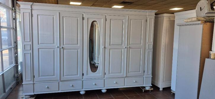 Vintage brocante garderobe, kledingkasten, slaapkamerkasten, Antiek en Kunst, Antiek | Meubels | Kasten, Ophalen