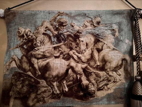 Wandtapijt GOBELIN BATTLE OF ANGHIARI 92x63cm, Antiek en Kunst, Antiek | Kleden en Textiel, Ophalen of Verzenden