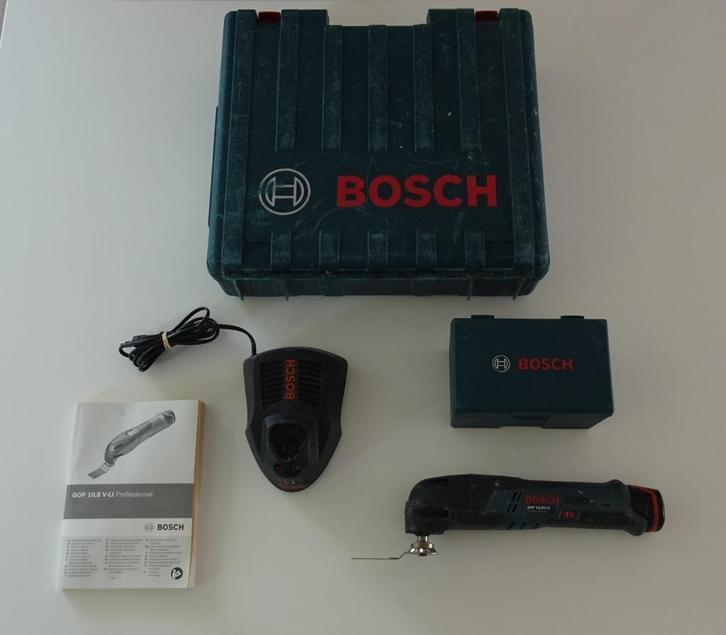 Bosch GOP 10,8V-Li Multitool met Oplader en Koffer, Doe-het-zelf en Verbouw, Gereedschap | Zaagmachines, Zo goed als nieuw, Minder dan 600 watt