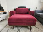 Wehkamp loveseat & hocker, Huis en Inrichting, Fauteuils, Ophalen, Hout, Gebruikt, 75 tot 100 cm