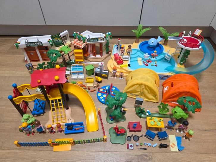 Playmobil camping, zwembad, speeltuin en kampeer vakantie, Kinderen en Baby's, Speelgoed | Playmobil, Gebruikt, Ophalen of Verzenden