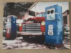 Lijst met pickup truck./ tankstation. 50 ties., Ophalen of Verzenden, Zo goed als nieuw