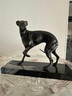 italiaans windhondje whippet windhond beeld op marmer, Ophalen of Verzenden