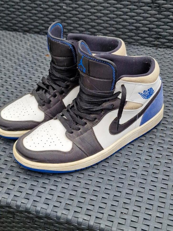 Jordan 1 Mid SE Royal Black Toe - Maat 46, Kleding | Heren, Schoenen, Gedragen, Sneakers of Gympen, Blauw, Ophalen of Verzenden