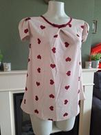 Rinascimento oud roze rode hartjes top shirt L gratis verz, Verzenden, Zo goed als nieuw, Roze, Zonder mouw
