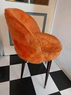 Kadoura Vintage Stoel - Oranje Pluche, Ophalen