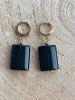 Uitverkoop! Oorbellen met goudzand blauw, 18k rvs., Verzenden, Nieuw, X, X