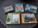 Doos met oude puzzels. Jaren '50. Perfect en Milton Bradley., Ophalen of Verzenden, Minder dan 500 stukjes, Gebruikt, Legpuzzel