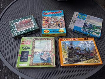 Doos met oude puzzels. Jaren '50. Perfect en Milton Bradley. beschikbaar voor biedingen