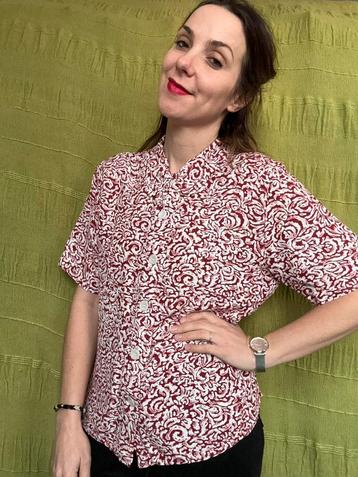 Vintage blouse / shirt / top - print - 38/M/medium beschikbaar voor biedingen