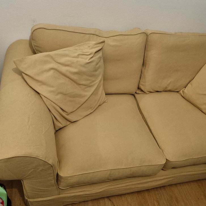 1 Ikea Ektorp banken - Beige, Huis en Inrichting, Banken | Sofa's en Chaises Longues, Gebruikt, Tweepersoons, 150 tot 200 cm, 75 tot 100 cm