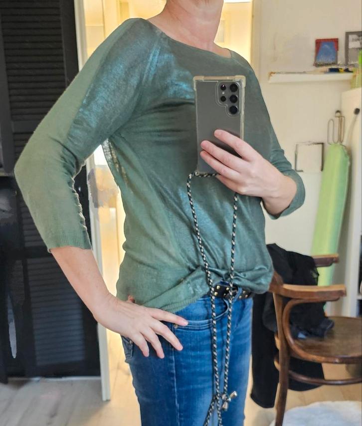 Pauw truitje / longsleeve  | Pauw | maat 1, Kleding | Dames, Blouses en Tunieken, Gedragen, Groen, Ophalen of Verzenden