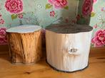 Boomstamkrukjes - Set van 2, Huis en Inrichting, Stoelen, Ophalen, Gebruikt, Twee, Wit