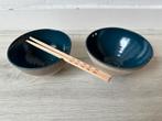 Noodle kommen keramiek blauw, Huis en Inrichting, Keuken | Servies, Ophalen of Verzenden, Overige stijlen, Glas, Schaal of Schalen