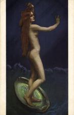 Naakte Vrouw met Lang Haar, Schilder George von Hoeßlin, Verzamelen, Ophalen of Verzenden, Voor 1920, Ongelopen, Overige thema's