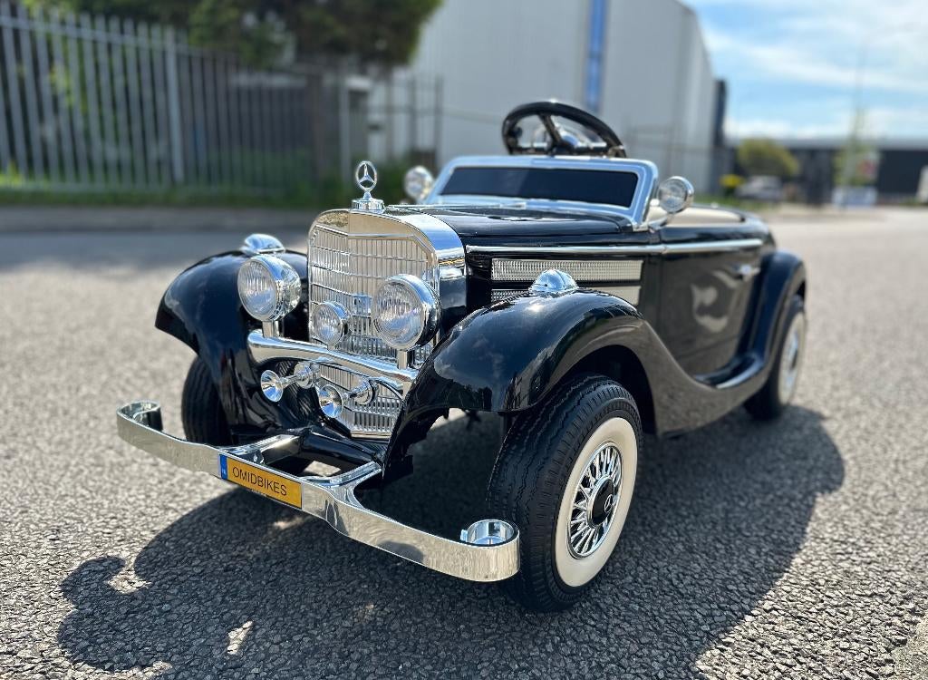 Mercedes-Benz Typ 540K 12v metallic zwart, Bluetooth, leder, Ophalen of Verzenden, Nieuw