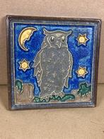 Porceleyne Fles cloisonne tegel Uil, Antiek en Kunst, Antiek | Wandborden en Tegels, Ophalen of Verzenden