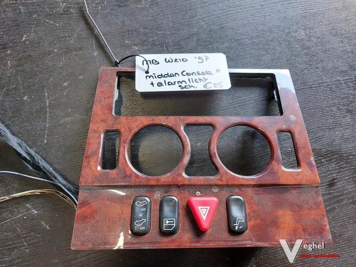 MB W210 Middemconsole met alarmlichtschakelaar '97, Auto-onderdelen, Dashboard en Schakelaars, Gebruikt, Ophalen of Verzenden