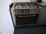 Rvs gasfornuis indesit, Witgoed en Apparatuur, Fornuizen, Ophalen, Gebruikt, 60 cm of meer, Gas