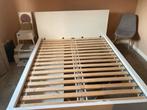 Ikea Malm bedframe 160x200, hoog met 2 bedlades, wit, Ophalen, Overige materialen, Wit, Tweepersoons