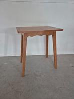Vintage tafel met ingelegd blad, Ophalen of Verzenden