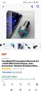 Trendfield FM Transmitter Bluetooth 5.0, Auto diversen, Carkits, Ophalen, Gebruikt