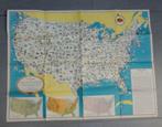 Poster états unis d’ameriques vintage map, Ophalen, Overige typen