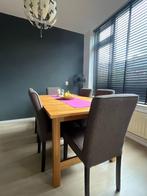 Mooie houten, uitschuifbare eet tafel met 6 stoelen (of los), Huis en Inrichting, Tafels | Eettafels, Ophalen, Gebruikt, 200 cm of meer