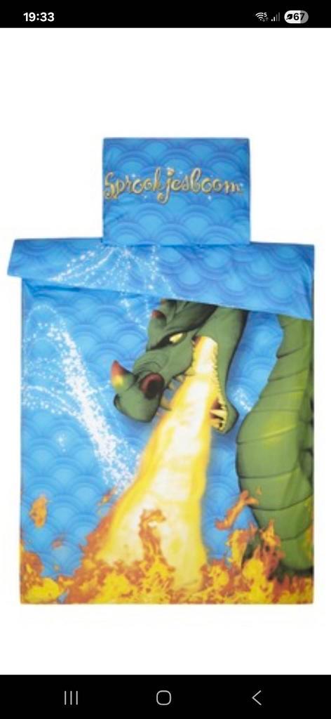 Sprookjesboom Dekbedovertrek 1-persoons + Hoeslaken, Kinderen en Baby's, Kinderkamer | Beddengoed, Gebruikt, Dekbedovertrek, Overige kleuren