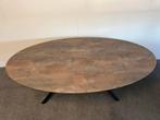 Ovale eettafel HPL roest print 220x120, 100 tot 150 cm, 200 cm of meer, Ophalen of Verzenden, Zo goed als nieuw