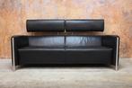 ZGANieuw! unieke zwarte leren Leolux Goncharov design bank, Leolux, Leolux, Design, 150 tot 200 cm