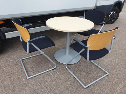 Vergadertafel / spreektafel / overlegtafel rond (4 personen), Huis en Inrichting, Bureaus, Zo goed als nieuw, Ophalen of Verzenden