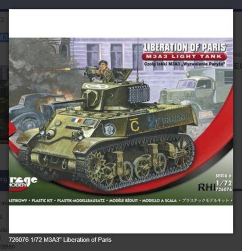 Bouwpakket Mirage-Hobby Mirage 726076 1/72 M3A3'' Liberati, Hobby en Vrije tijd, Modelbouw | Auto's en Voertuigen, Nieuw, Tank