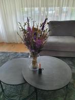 Salontafels / Koffie tafeltjes staal frame, Ophalen, 50 tot 100 cm, Rond, Zo goed als nieuw